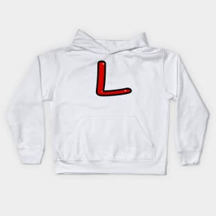 Letter L. Name with letter L. Personalized gift. Abbreviation. Abbreviation. Lettering Kids Hoodie
